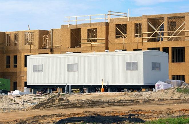 modular office trailers for rent on construction site in Carolina Beach